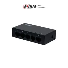DAHUA--DAHUA PFS3005-5GT - Switch Gigabit de 5 Puertos No Administrable/ Capa 2/ 10/100/1000 Base-T/ Carcasa Metalica/ Switching 10G/ Tasa de Reenvio de Paquetes 7.44 Mbps/ Memoria Bufer de Paquetes 1Mb/ Con Proteccion de Descargas/-