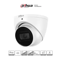 DAHUA--DAHUA HDW2802T-A -Cámara Domo EyeBall 4K Starlight de 8MP, lente de 2.8 mm, IR de 50m, WDR real 120 dB, IP67. Ideal para vigilancia en alta resolución con excelente rendimiento en condiciones de poca luz y protección robusta contra el clima-