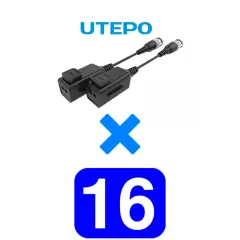UTEPO--UTEPO UTP101PHD6PAK16 - 16 Pares de transceptores pasivos HD / Distancias: CVI 720p a 300M, 1080p a 250M, 4MP a 200M, 4K a 150M-
