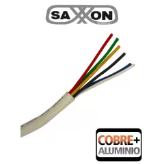 SAXXON--SAXXON OWAC6305JF - Bobina de Cable para Alarma de 6 Conductores/ CCA/ 305 Metros/ Uso Interior/ Material Retardante a la Flama/ Color Blanco/ Recomendado para Alarmas, Control de Acceso, Videoporteros y Audio/-