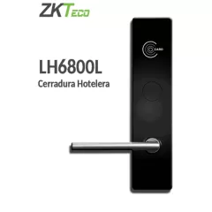 ZKTECO--ZKTECO LH6800L- Cerradura Izquierda para Hotel con Tecnología MIFARE 13.56 MHz, Compatible con Puertas de 35 a 45 mm de Grosor, Fabricada en Aleación de Zinc, Capacidad de Registro de 224 Eventos-