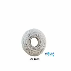 YONUSA--YONUSA CDA50 - Bobina de cable bujía con doble aislado de 50 mts para uso en cercas eléctricas con energizadores Yonusa/ calibre 22 AWG especial indicado para soportar de 10,000 a 12,000 V-