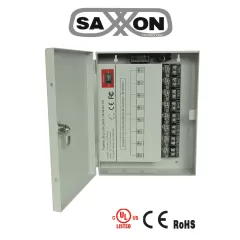 SAXXON--SAXXON PSU1213D8H- Fuente de Poder Profesional de 11 a 15 vcd/ 13 Amperes/ Para 8 Camaras Hasta 4k/ 1.6 Amperes por Canal/ Protección contra Sobrecargas/ Filtro de Ruido por Canal/ Uso rudo/-