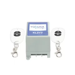 YONUSA--YONUSA KL2V2 - Modulo de mando receptor y dos transmisores compatible con todos los energizadores Yonusa, conexion sencilla, armado y desarmado de cerco electrico-