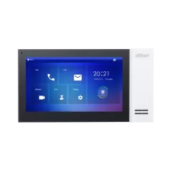 DAHUA--DAHUA VTH2421FW-P- Monitor IP Touch de 7" / Serie Pro/ Memoria de 8GB Embebida/ PoE Estandar/ Soporta Llamada en Grupo/ Ranura MicroSD/ 6&1 E&S de Alarmas/Hasta 9 Monitores Adicionales/ Soporta Dejar Videos y Mensajes de Texto/-