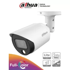 DAHUA--DAHUA HAC-HFW1509T-A-LED - Cámara Bullet Full Color de 5 Megapixeles/ Lente de 3.6 mm/ Micrófono Integrado/ Leds para 20 Metros/ Metalica/ WDR de 120 dB/ IP67/-