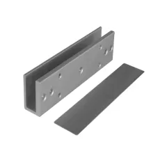 ZKTECO--ZKTECO LMB120U - Soporte en U para montaje en puerta de vidrio sin marco, compatible con contrachapa magnética Modelo LM120 clave ZKT0850001-