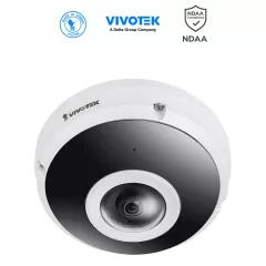 VIVOTEK--VIVOTEK FE9380-HV - Cámara IP fisheye exterior 5 MP, H.265, panorámica 360º, Smart IR 10m, WDR Pro, micrófono integrado, IP66/IK10, ciberseguridad Trend Micro, Smart Stream III, visión SNV, NDAA, ONVIF-