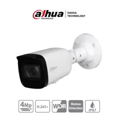 DAHUA--DAHUA IPC-HFW1431T1-ZS-S4 - Camara IP Bullet de 4 Megapixeles/ Lente Motorizado de 2.8 a 12mm/ H.265/ IR de 50 Metros/ WDR Real, 3D DNR/ Ranura para MicroSD/ IP67/ PoE-