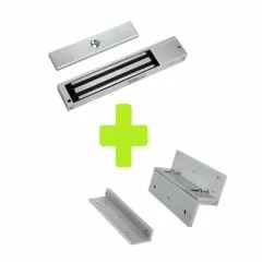 ZKTECO--ZKTECO LM200LEDPAK - Paquete de contrachapa magnética con indicador LED de 200 kg, cuenta con entradas para conexión de sensor de puerta , voltaje de 12VDC incluye soporte LM200ZL en ZL para instalación-