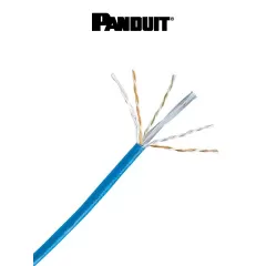 PANDUIT--PANDUIT NUC6C04BU - Bobina de Cable UTP 100% cobre, NetKey / Caja con 1,000 Pies (305 metros) / 4 pares / 24 AWG / Categoría 6 / Azul-