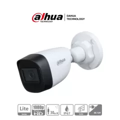 DAHUA--DAHUA HAC-HFW1200CN-A - Cámara Bullet 1080p/ Micrófono Integrado/ Lente de 2.8mm/ 30 Mts de Ir/ IP67/ Policarbonato/ CVI/CVBS/AHD/TVI/ BLC/HLC/DWDR-