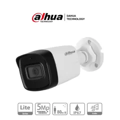 DAHUA--DAHUA HAC-HFW1500TL-A-28 - Camara Bullet de 5 Megapixeles/ Microfono Integrado/ Lente de 2.8mm/ IR de 80 Mts/ IP67/ Starlight/ CVI/CVBS/AHD/TVI/-
