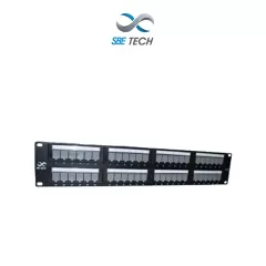 SBE TECH--SBE TECH PPC648P - Panel de parcheo categoría 6 con 48 puertos, cumple con los estándares ANSI/TIA 568-C.2 e ISO 11801 2a Edición, y es producto certificable-