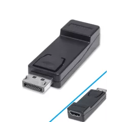 MANHATTAN--MANHATTAN 151993 - Adaptador DisplayPort a HDMI Pasivo/ Conectores DisplayPort Macho / HDMI Hembra/ Soporta Aplicaciones de Gran Ancho de Banda Hasta 10.8 Gbps/ Resoluciones de Hasta 1920x1200@60Hz/-