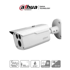 DAHUA--DAHUA HAC-HFW1500D - Camara Bullet de 5 Megapixeles/ Metalica/ Lente de 3.6 mm/ 92 Grados de Apertura/ IR de 80 Mts/ IP67/ Soporta: CVI/CVBS/AHD/TVI/-