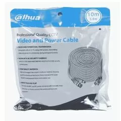 DAHUA--DAHUA DH-PFM942I-10-5 - Cable de 10 Metros Armado para Video y Energía/ Para Camaras Hasta 4k/ con Conectores BNC y de Energía/ Uso Exterior e Interior/ Cobre de Alta Pureza/ Soporta: AHD/CVI/TVI/CVBS/-