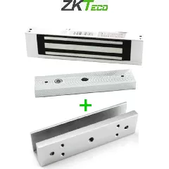 ZKTECO--ZKTECO LMB120SU - Paquete de contrachapa magnética de 120 Kg incluye soporte de fijación en U para instalación en puertas de vidrio o cristal templado-
