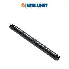 INTELLINET--INTELLINET 520959 - Panel de parcheo Cat6 de 24 puertos, UTP, 1UR.-
