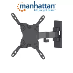 MANHATTAN--MANHATTAN 461399 - Soporte para Pantalla de 13 a 42 Pulgadas/ 20 Kg de Carga/ Brazo Articulado/ Distancia a la Pared de Hasta 19 cm/ Acero/ VESA/ 75/ 100/ 200x100/ 200/-