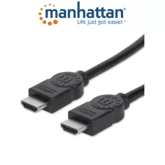 MANHATTAN--MANHATTAN 323246 - Cable HDMI de Alta Velocidad de 10 Metros/ Resolución 4k@30Hz/ Soporta 3D y Canal de Ethernet de 100 Mbps/ HDMI Macho a Macho/ Soporta Canal de Retorno de Audio (ARC)/ Blindado para Reducir Interferencia/-