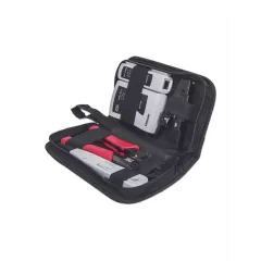 INTELLINET--INTELLINET 780070 Kit de herramientas para red con 4 piezas compuesto por Probador de cable UTP, Ponchadora, Pinza Crimpadora y Pelador de cable-