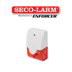 SECO-LARM--Seco-Larm SL1312SAR - Sirena mini piezoeléctrica roja y luz estroboscópica LED-