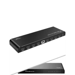 SAXXON--SAXXON LKV318HDR-V2.0 - Divisor de Video HDMI de 1 Entrada y 8 Salidas/ Soporta Resolución Ultra HD 4K&2K @30 Hz/ Distancia de 10 Metros en Entrada y Salida/ Switch EDID/-