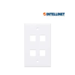 INTELLINET--INTELLINET 163316 Tapa para caja Montaje al ras, 4 salidas, blanco-