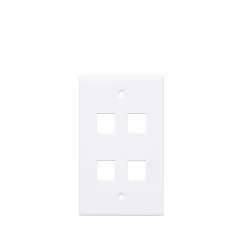 INTELLINET--INTELLINET 163316 Tapa para caja Montaje al ras, 4 salidas, blanco-