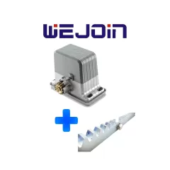 WEJOIN--WJPKM202P - Paquete de Motor para portón deslizante o corredizo / Soporta hasta 1800 kg / Incluye motor modelo WJPKMP202 / 3 metros de cremallera modelo WJKJCT y accesorios de fijación-