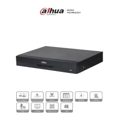 DAHUA--DAHUA XVR5116HE-4KL-I3 - DVR 16 Canales 4K con IA, WizSense, H.265+, 16 Canales + 16 IP (32 Ch máx.), Reconocimiento Facial, SMD Plus, Protección Perimetral, 16&3 E&S Alarma, 1 Puerto SATA.-
