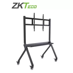 ZKTECO--ZKTECO IWBA01B - Soporte Móvil para Pantallas Interactivas Inteligentes / Altura Ajustable / Carga máxima de 100 kg / 4 Ruedas giratorias con seguro / Color Negro-