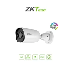 ZKTECO--ZKTECO BS855P12CS7CMI - Cámara IP Bullet Full Color 5MP / Compresión H.265 / Lente 3.6 mm / Alcance IR 20mts / Detección Facial / Micrófono Integrado / Carcasa metálica / PoE / IP67 / P2P / ONVIF Profile S-