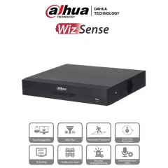 DAHUA--DAHUA XVR5104HS-I3 - DVR de 5MP Lite con WizSense. Soporta 4 canales + 2 IP o hasta 6 canales IP. Reconocimiento facial y protección perimetral en 1 canal, incluye SDM Plus, codificación H.265+, y funciones para IoT & POS/ 1 puerto SATA/-