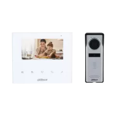 DAHUA--DAHUA KTA04 - Kit de Videoportero Analógico/ Pantalla de 4.3 Pulgadas/ Múltiples Sonidos de Timbre/ Botones Touch/ Frente de Calle de 1.3 Megapíxeles/ Apertura de Puerta/ IP66/ Indicador Led/ Botón de Salida y Detección de Estatus de Puerta/-