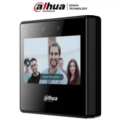 DAHUA--DAHUA ASA3223A-W - Control de asistencia con reconocimiento facial, pantalla táctil de 4.3", WiFi, capacidad para 2000 rostros y contraseñas, 300,000 registros, detección de vida en 0.2 segundos y rango de reconocimiento de 0.3 a 1.5Mts.-