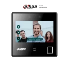 DAHUA--DAHUA ASI3214A-W - Control de acceso con reconocimiento facial y pantalla táctil de 4.3"/ 3,000 rostros/ 5,000 huellas y 3,000 tarjetas MIFARE. Rango de reconocimiento de 0.3 a 1.5 m/ WiFi/ TCP/IP/ Wiegand/ RS485/ P2P. FACT-