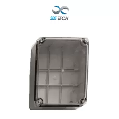 SBE TECH--SBE TECH SBE-TR24019090 - Gabinete plástico para exteriores, cubierta transparente, 24x19x9 cm, termoplástico auto extinguible, IP67, alta resistencia al impacto, color gris-