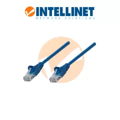 INTELLINET--INTELLINET 342568 PATCH CORD / Cable de red, Cat6, UTP RJ45 Macho / RJ45 Macho, 0.5 m / Azul (Sobre Pedido)-