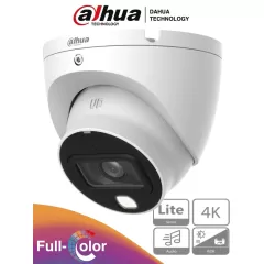 DAHUA--DAHUA HAC-HDW1809TLM-A-LED -Camara Domo Eyeball 4k Full Color/ 8 MP/Lente de 2.8mm/106 Grados de Apertura/ Microfono Integrado/ 20 Metros de Iluminación/ Imagen a Todo Color 24/7/ Super Adapt/ WDR de 120 dB/ Soporta CVI/CVBS/AHD/TVI /-