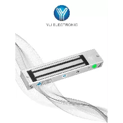 YLI ELECTRONIC--YLI YM500NLED - Cerradura Magnética con Indicador Led para Control de Acceso / Uso rudo / Interior / Fuerza de Sujeción 500 kg o 1200 Lb / Voltaje Doble 12 ó 24 VDC / Compatible con Soporte MBK500NZL-