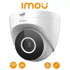 IMOU--IMOU Turret SE (IPC-T22EN) - Camara IP Domo Wifi de 2 Megapixeles con lente de 2.8 mm y un ángulo de 92°. Incluye detección de humanos, notificaciones en tiempo real, micrófono, IR de 30m, ranura MicroSD y es ideal para interiores.-
