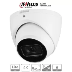 DAHUA--DAHUA DH-HAC-HDW1801TN - Camara Domo 4k/ 8 Megapixeles/ Lente de 2.8mm/ 106 Grados de Apertura/ IR de 60 Metros/ Metalica/ WDR Real de 120 dB/ IP67/ Soporta: CVI/CVBS/AHD/TVI/-
