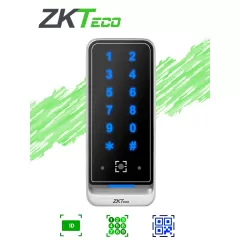 ZKTECO--ZKTECO QR600VKE - Lector esclavo de tarjetas de proximidad ID 125 Khz / Contraseñas / QR / IP65 / Wiegand / RS485-