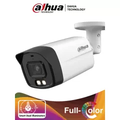 DAHUA--DAHUA HAC-HFW1801TLMN-IL-A - Camara Bullet 4k/ Iluminador Dual Inteligente + Full Color/ Lente de 2.8 mm/ 106 Grados de Apertura/ Microfono Integrado/ 40 Metros de Iluminación IR y Visible/ WDR Real de 120 dB/ IP67/-