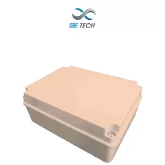 SBE TECH--SBE TECH OP240190160 - Caja plástica con tapa opaca de 24x19x16 cm multiusos, IP66, fabricada en material autoextinguible y resistente a la abrasión-