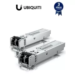 UBIQUITI--UBIQUITI UACC-OM-MM-1G-D-2 - Módulo UFiber SFP 1.25G con transceptor MiniGBIC multimodo de 1.25 Gbps, alcance de conexión de hasta 550m, conectores LC. Paquete de 2 piezas.-