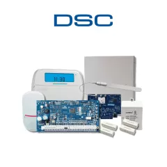 DSC--DSC NEO-ICON-IPLTE-SB - Paquete SERIE NEO con panel HS2032 de 8 zonas cableadas expandible a 32/Teclado de Iconos HS2ICN /Sensor PIR LC200 Cableado/2 contactos blancos cableados/Transformador/Gabinete GTVCMX003/Comunicador Dual TL280LE/Sin Batería-