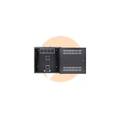 INTELLINET--INTELLINET 713689 - Gabinete mural 19" de tamaño reducido / Caja delgada que ahorra espacio con sólo 170 mm de profundidad, 4U de rieles horizontales y 2U de rieles verticales / Negro-